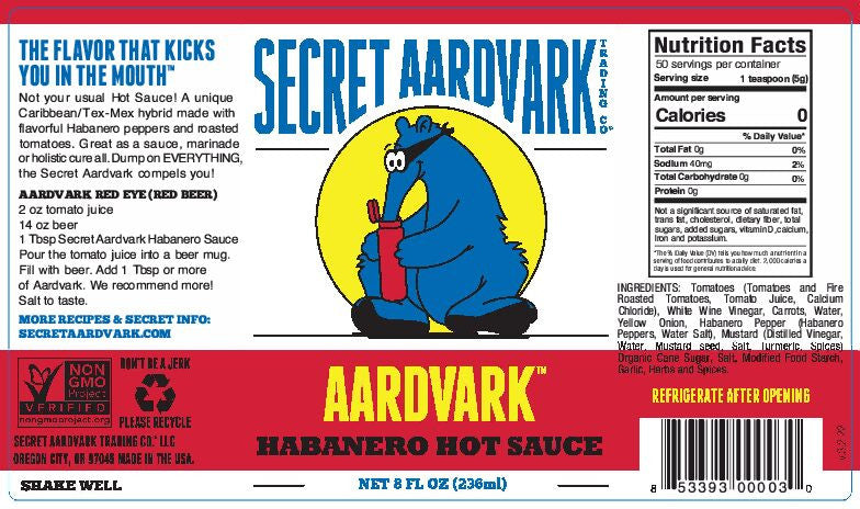 Aardvark Habanero Hot Sauce
